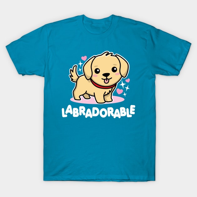 Labradorable Cute Kawaii Labrador Dog T-Shirt by DetourShirts